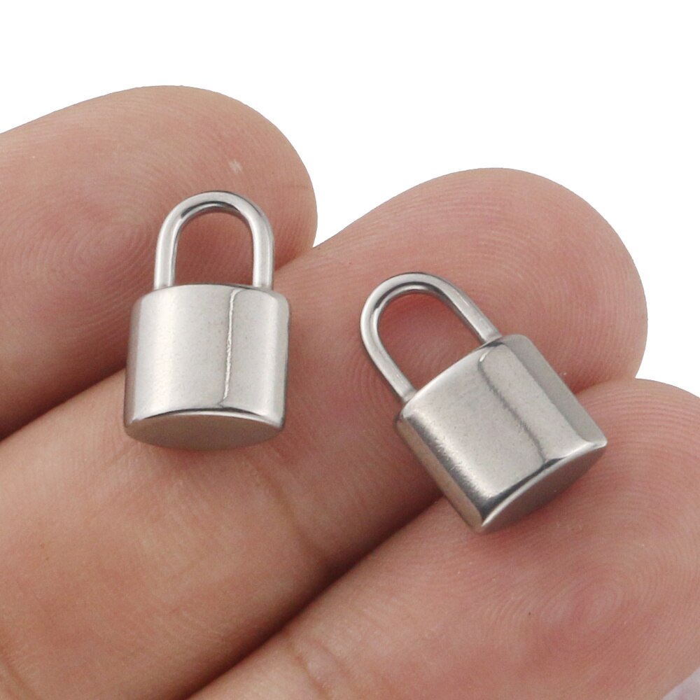 5pcs/lot Charms Lock 16.5*10mm Stainless Steel Pendants Gold Jewelry Making DIY Handmade Craft for Bracelet Necklace