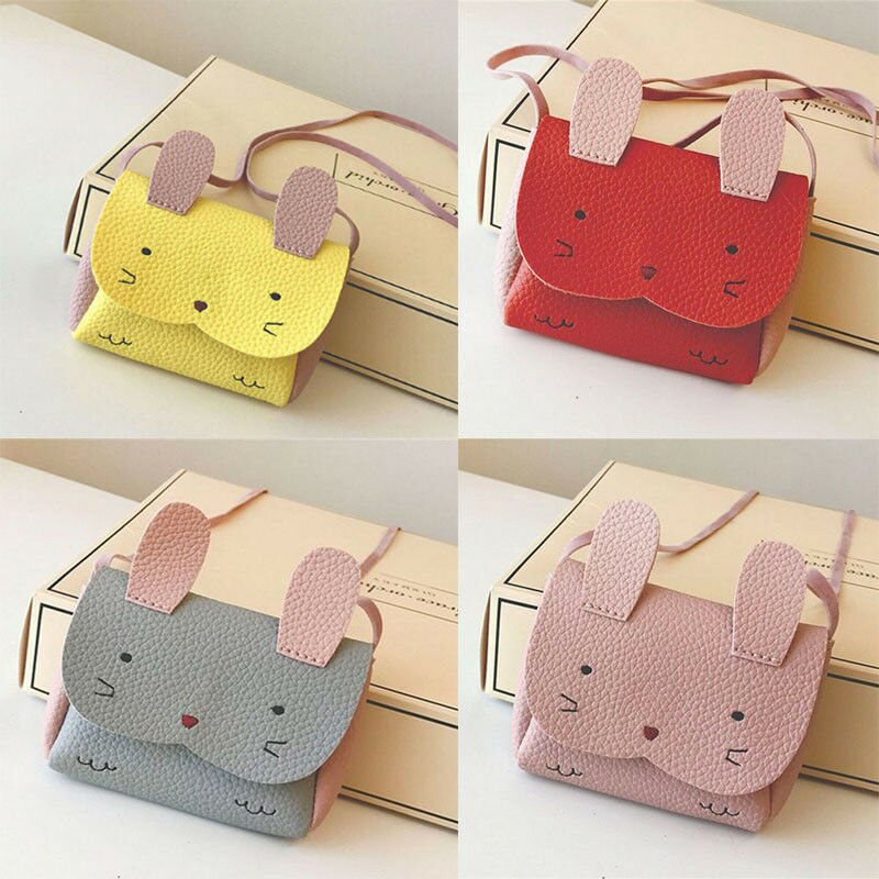 Rabbit Purses Bag Baby Kids Girls PU Leather Shoulder Bag Messenger Handbag Crossbody Satchel Bags