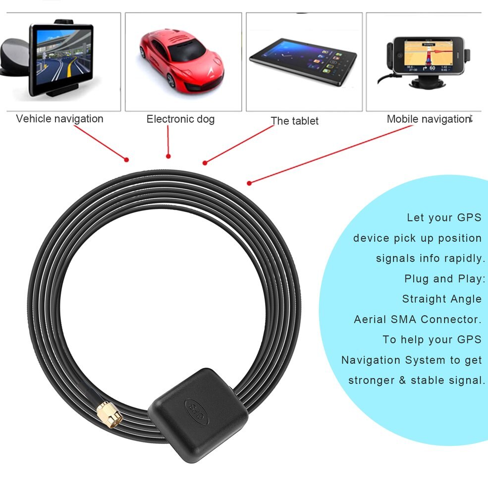 1575.42MHz Ricevore GPS Per Auto SMA Conector 3M Cavo Antenna - Foto 7