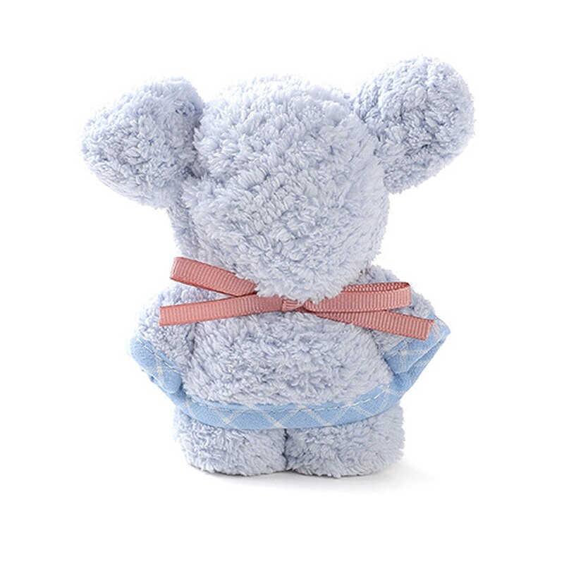 Baby Bath Towel Bear Cake Shape Quick-Dry Face Towel Solid Washcloth Wedding Animal Square Hooded Bath robe: Blue 9