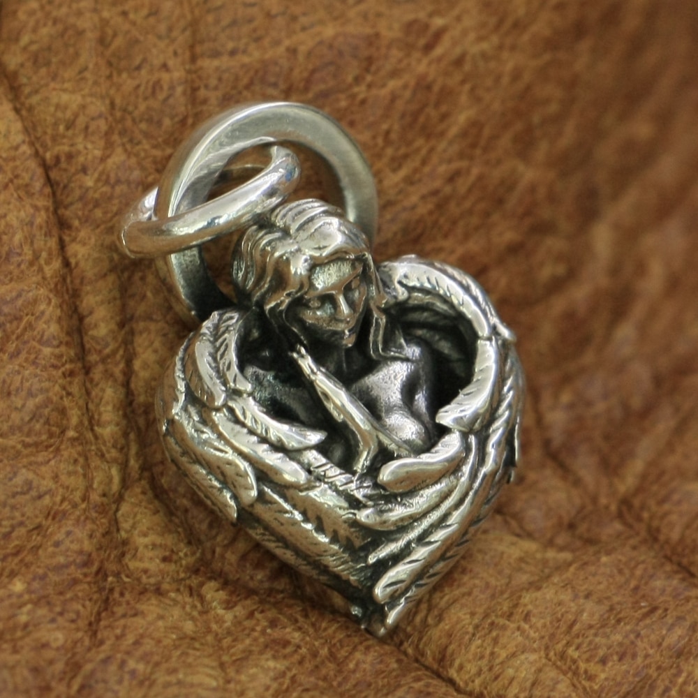Pendentif ange 925 breloques en argent Sterling pendentif petite aile TA188 JP