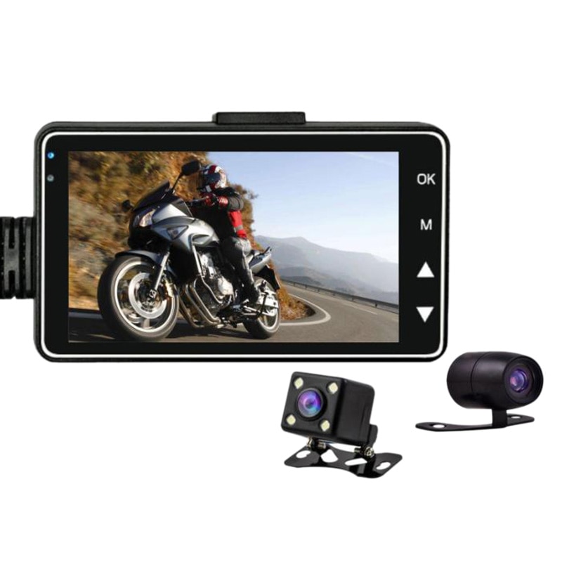3 Inch 1080P HD Motorcycle Camera DVR Motor Dash Cam with Special Dual-Track Front Rear Recorder Motorbike Electronics KY-MT18