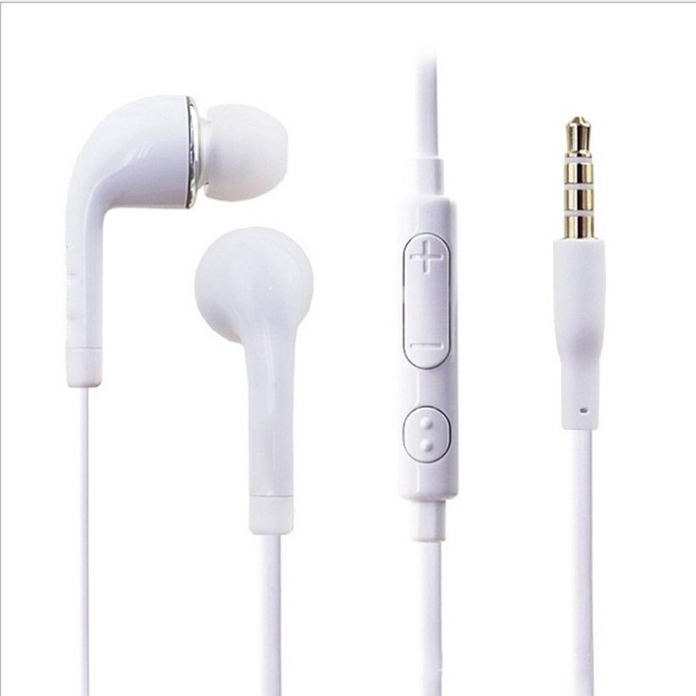 Stereo Bass Koptelefoon Hoofdtelefoon Met Microfoon Voor I9300 Mobiele Telefoon Koptelefoon Bedraad Met Tarwe Tuning Voor J5/Jb In-Ear Oordopjes: WHITE