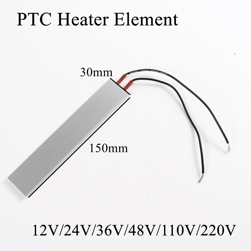 150x30mm 12V 220V PTC Heizung Element Konstante Thermostat Isolierte Thermistor Keramik Luft Heizung Platte Fan wärme Film 12 100 220