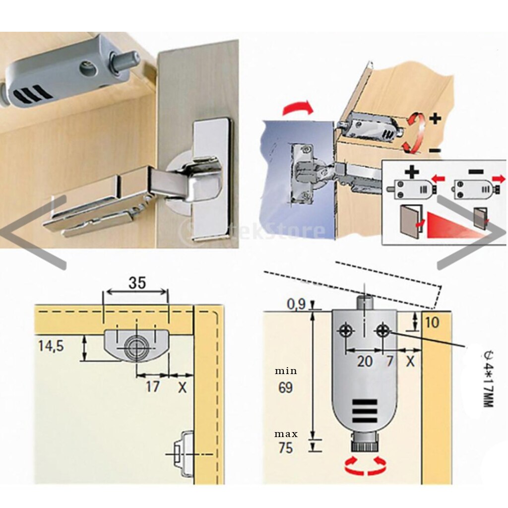 Kitchen Cabinet Wardrobe Door Stop Damper Soft Close Door Buffers With Screws