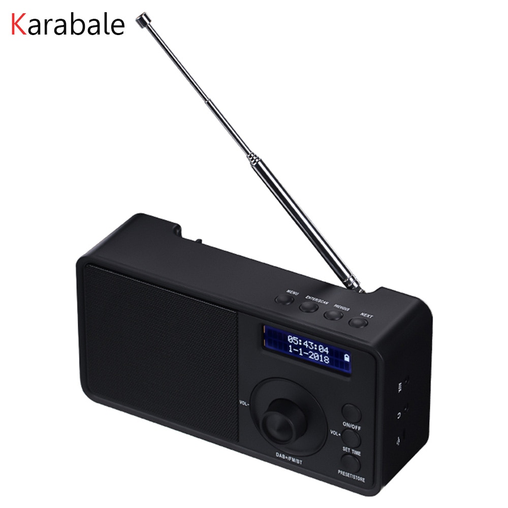 Dab Dab + Fm Digitale Radio Receiver Draagbare Bluetooth Speaker Wekker Grote Power Luidspreker Met Lcd-scherm