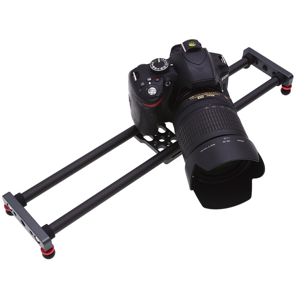 Trépied DSLR 40cm, stabilisateur vidéo en Fiber de carbone, caméra de bureau Portable, curseur, Mini Rail Dolly Track, accessoires de photographie
