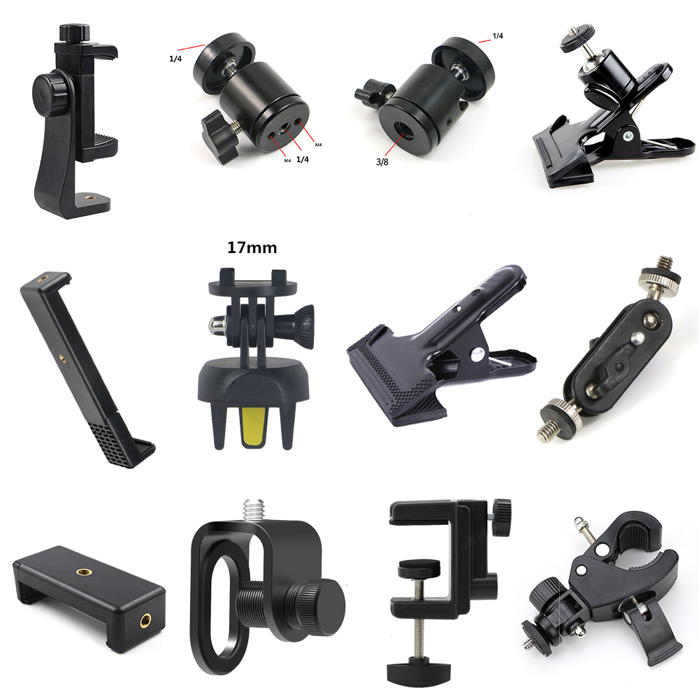 Tablet Stand Bracket Ring Light Ball Head Tripod Adapter Photography Camera Shoe Phone Clip Replacement Parts Accessory