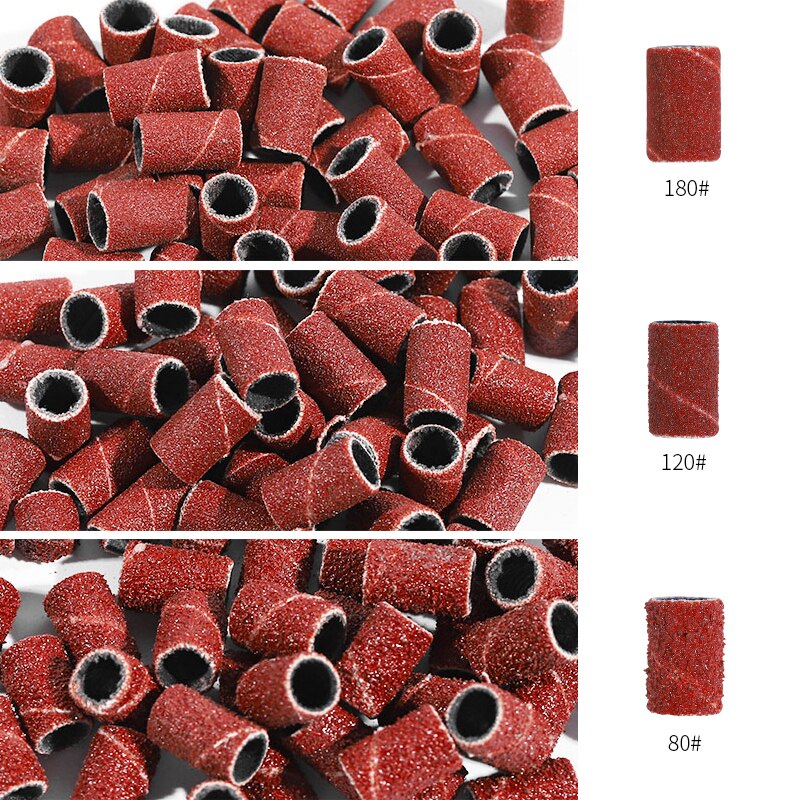 Geboren Pretty 100Pcs Nail Art Schuurbanden Frees Voor Elektrische Nail Boor Polish Remover File Boren Gereedschap