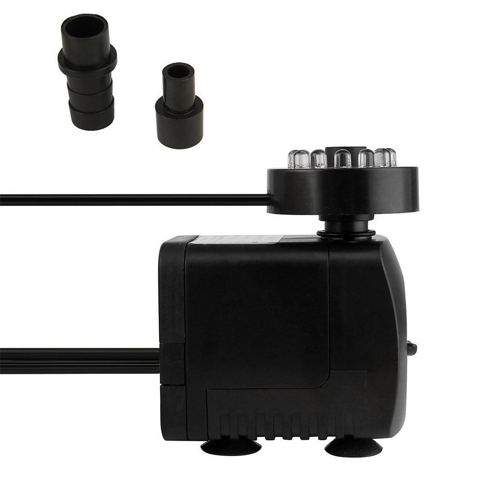 800l/h 110-240v 60hz vand springvandspumpe med led lys til akvarier fiskedam springvand vandfaldspumpe eu us uk stik