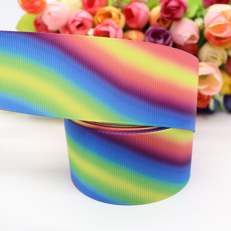 10 Yards 1.5 ''(38Mm) Cake, regenboog Gedrukt Grosgrain Linten Voor Haar Strikken Diy Handgemaakte Materialen Y19082302: 13