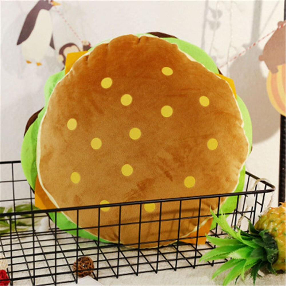 30/40cm hamburger plush cushion pillow plush toy soft padded cute hamburger French Fries pillow boy girl