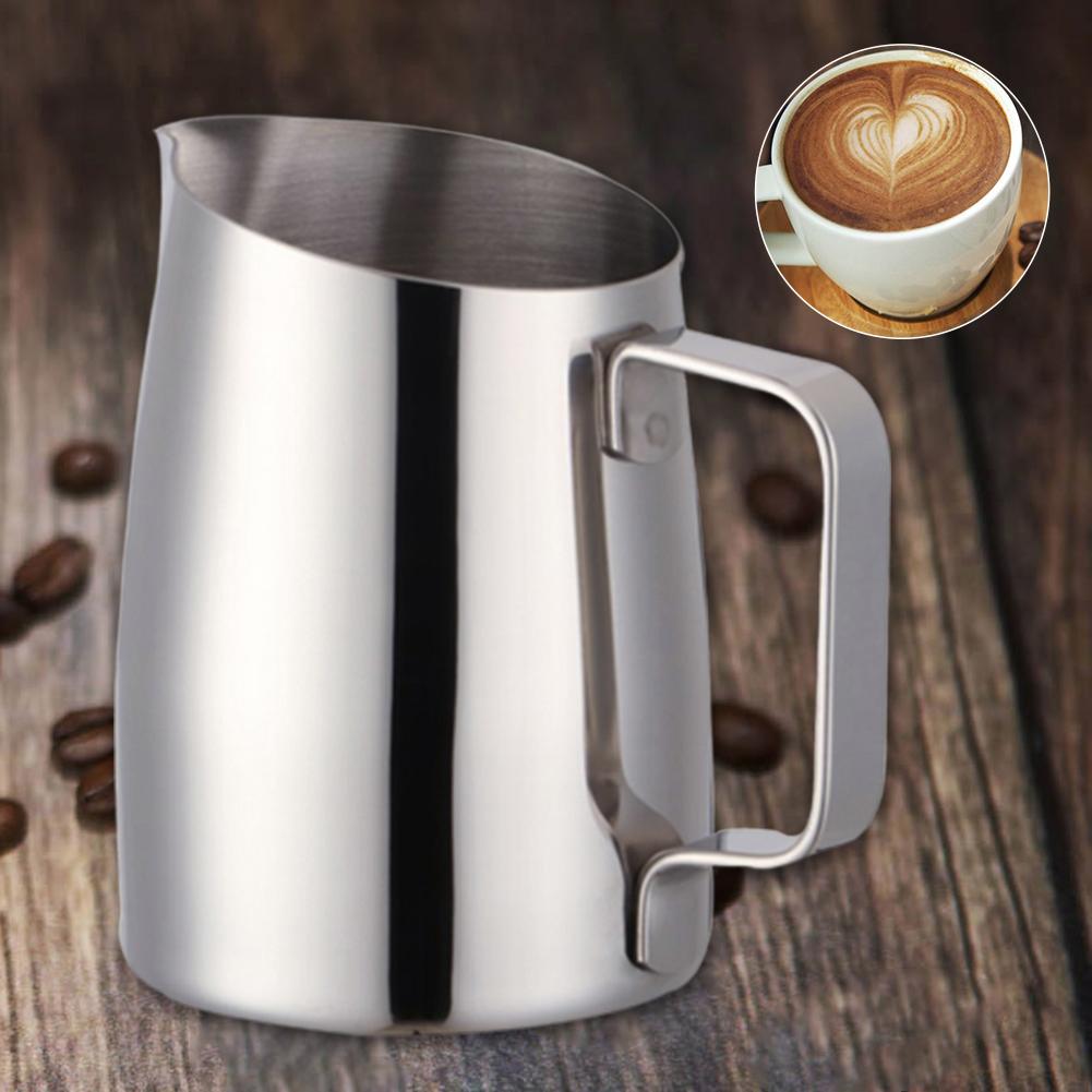 400ml rustfritt stål gjør-det-selv-kaffe espressokanne latte melkeskummende kanne espresso kaffe barista håndverkskanne kopp kaffeutstyr