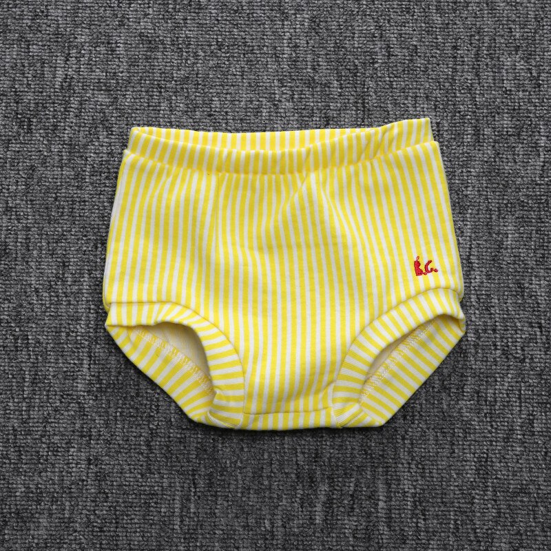 Toddler baby piger drenge sommer bomuld slik farver shorts stribe solid print pp bukser outfit strand bukseshorts 1-4y: Gul / 12m