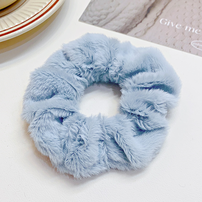 Banda ancha para el cabello de felpa suave y sólida para mujeres y niñas, coleteros, lazo para el cabello, banda de goma esponjosa, accesorios para el cabello de: Verde