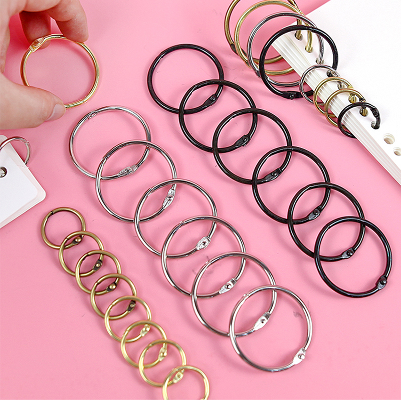 Loose-leaf Metal Book Rings Ring Binder Notebook Open Binding Hoops For Scrapbook Album Hinged Rings Office Supply