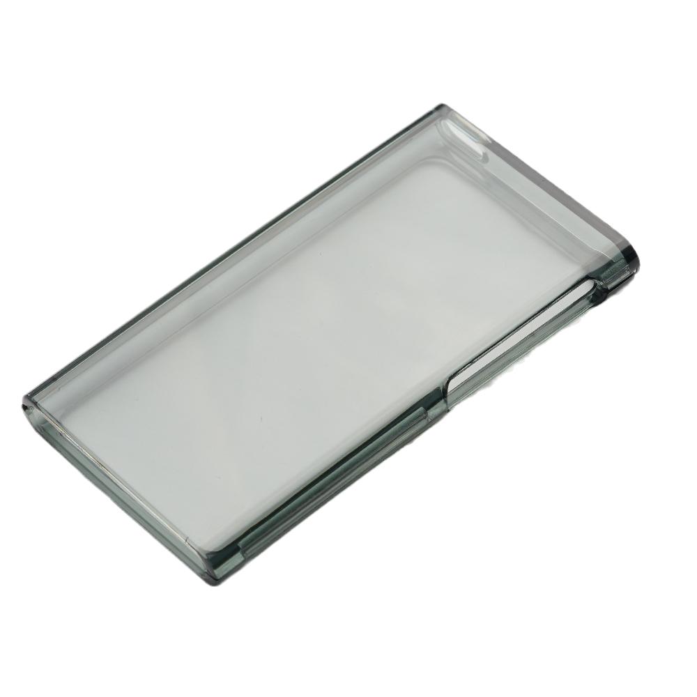 För apple ipod nano 7 skyddande fodral nano 7 enfärgad pc transparent enkel botten dubbelsidigt hårt skal