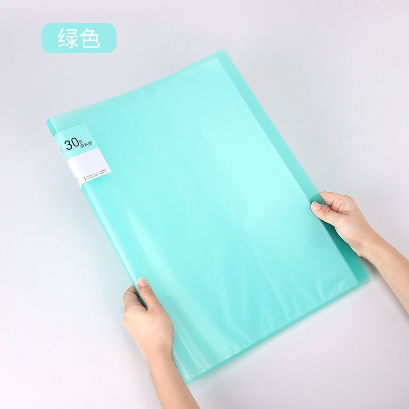 Sac de rangement pour fichiers et documents, pochette de rangement pour Album, croquis, dessin, fourniture de bureau pour étudiants, A3, 20/30 feuilles, 8k: 30 Transparent green