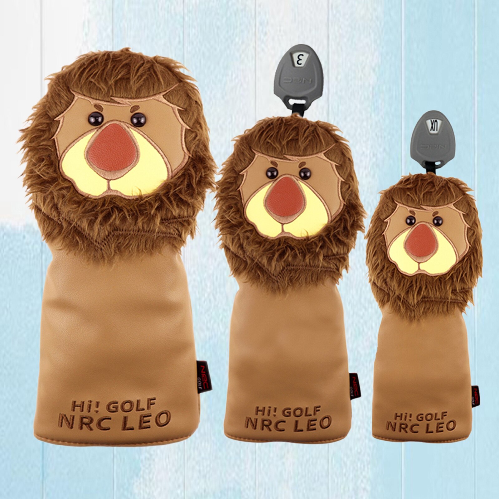 PU Leather Lion Animal Golf Club Head Cover Headcover for 460 Cc Wood Driver Golf Accessories