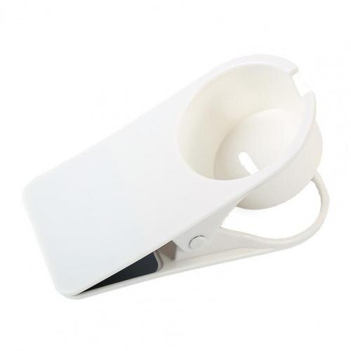 Duurzaam Tafel Rand Klem Anti-Slip Drinken Bekerhouder Clip Makkelijk Te Gebruiken Smart Smart Drinkbeker houder Clip: White
