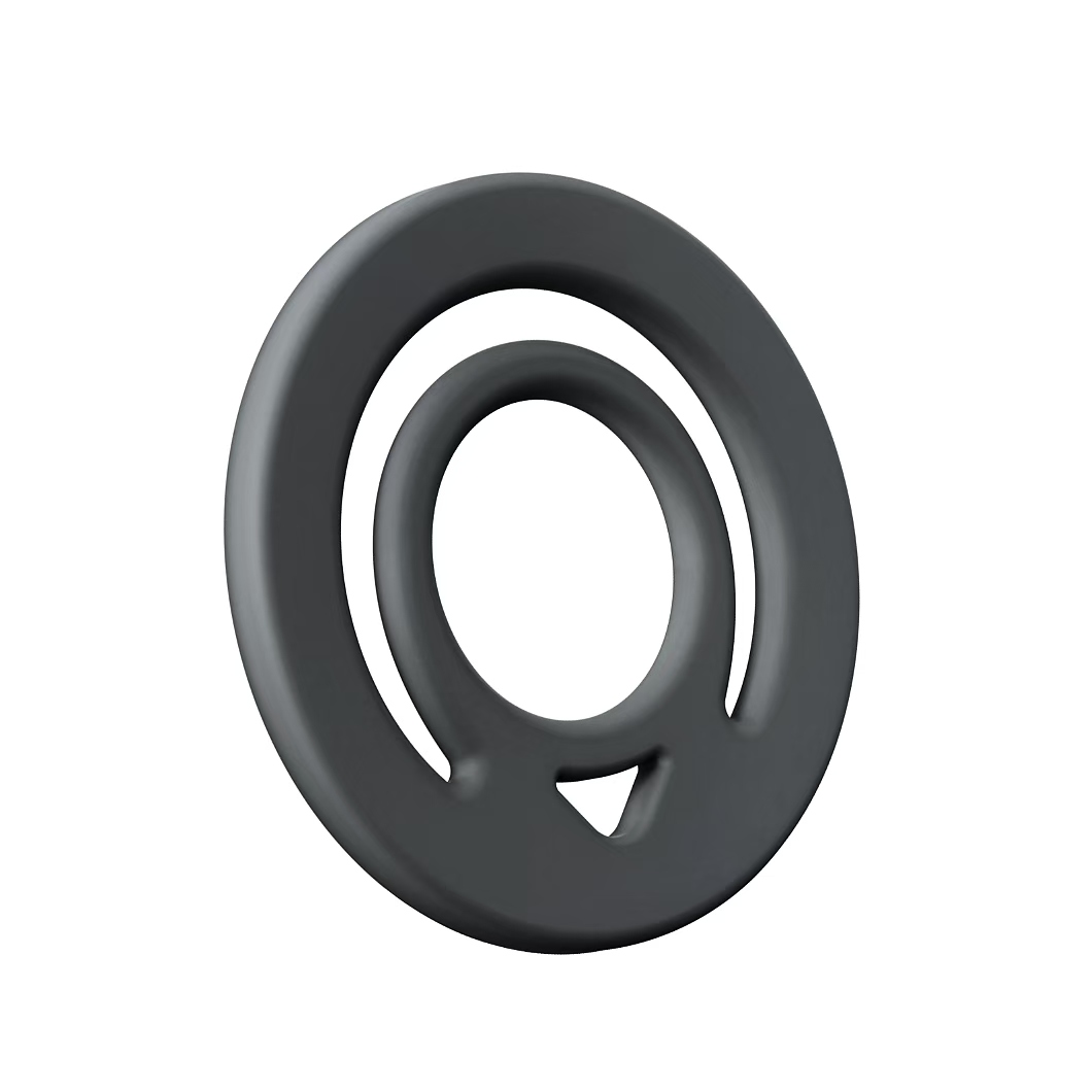 Newest Silicone double side MagSafe ring Magnetic Phone Stand silicone Holder Support for iPhone 13 14 15 16: black