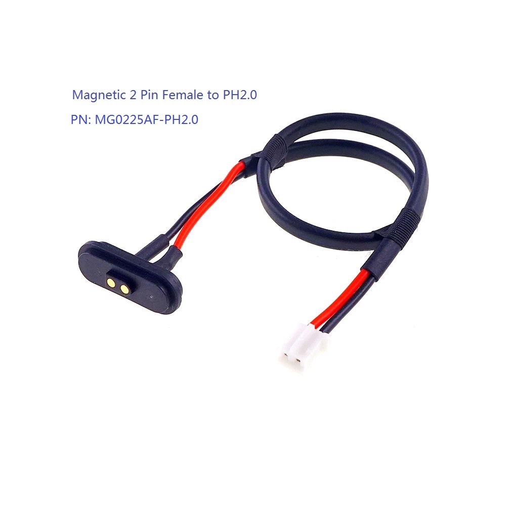 1 5 Stück 2A12V wasserdichter magnetischer PogoPin-Stecker, 2-polig, männlich, weiblich, 2,54 mm, federbelastet, Hochstrom, 2P-DC-Steckdose: Orange / Unter 5 Stücke