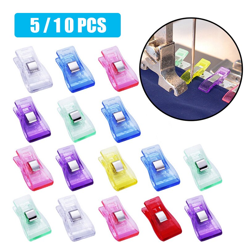 Dailylike 5/10 Pcs Colorful Plastic Clips Fabric Quilting Craft Sewing Knitting Clips For Clothes Paper Sewing Patchwork Tool