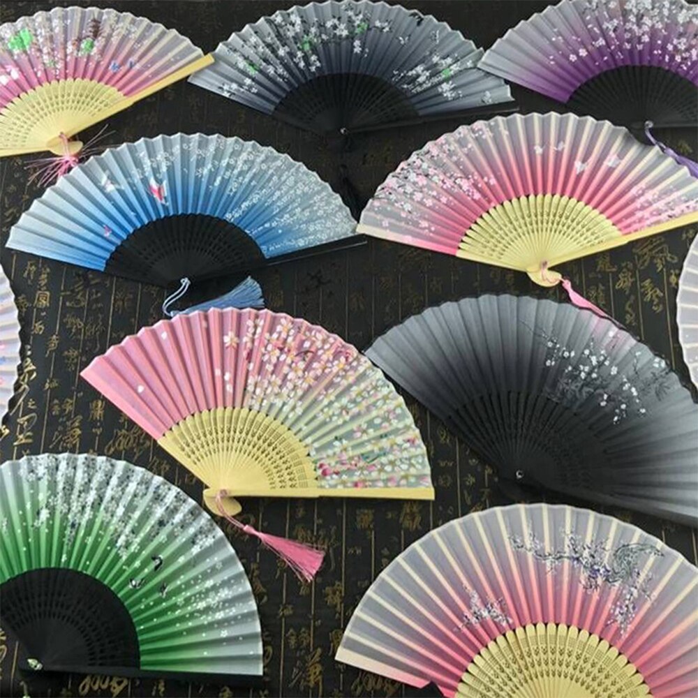 Vintage Stijl Zijde Vouwen Fan | Chinese Japanse Patroon, Handwerk, Cadeau, Home Decor, Dans Ornamenten, hand Fan