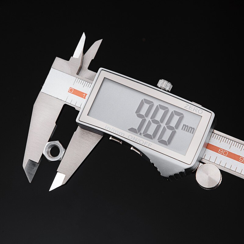 Digital Caliper Electronic Vernier Caliper Digital Calibre Gauge Measuring Tool Ruler Measure Stainless Steel Depth 150mm 200mm