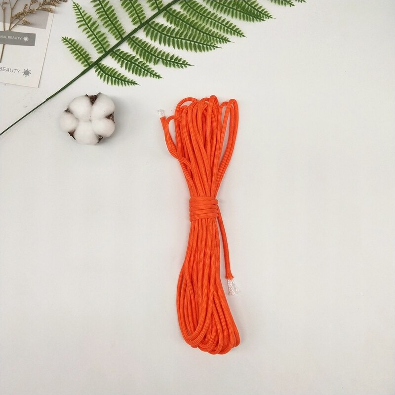 10m/ parti 4mm bredde 7 reb kerne nylon polyester reb klatrebåd sejlline remskive reb tøjsnor overlevelse faldskærmssnor: 4mm orange