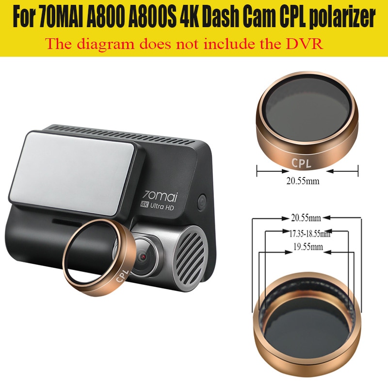 thumbnail image 2 of CPL Filter For 70mai A510/A500S/A800/A800S, Polarizer Lens 2 of 11