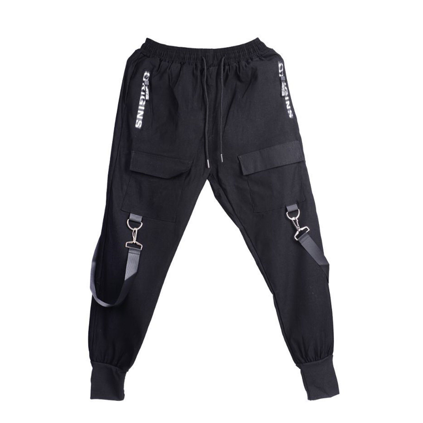 Men's Street Side Pocket Pants Hip Hop Patchwork Sports Pants Comfortable Trousers Men Streetwear Pants Casual