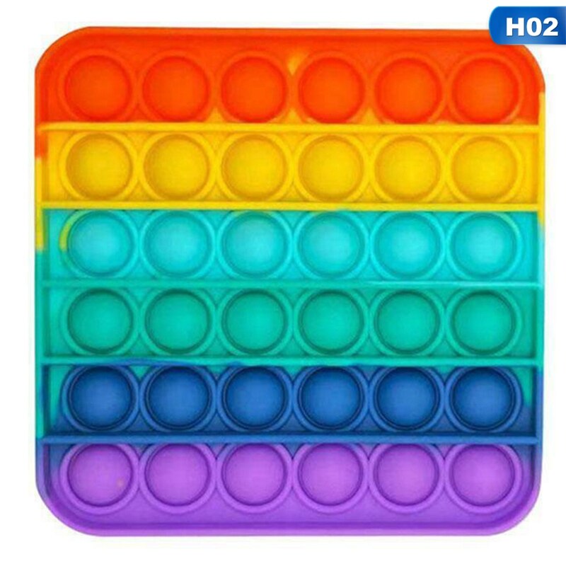 tęcza naciskać bańka denerwować zabawka sensoryczna pomaga złagodzić stres i zwiększyć ostrość miękka arytmetyczna ściśnij zabawkę: 2