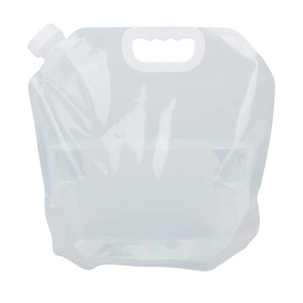 5L/10L Outdoor Vouwen Opvouwbare Draagbare Opvouwbare Water Zakken Auto Drinken Carrier Container Kit Camping Water Tank: 10L Transparent