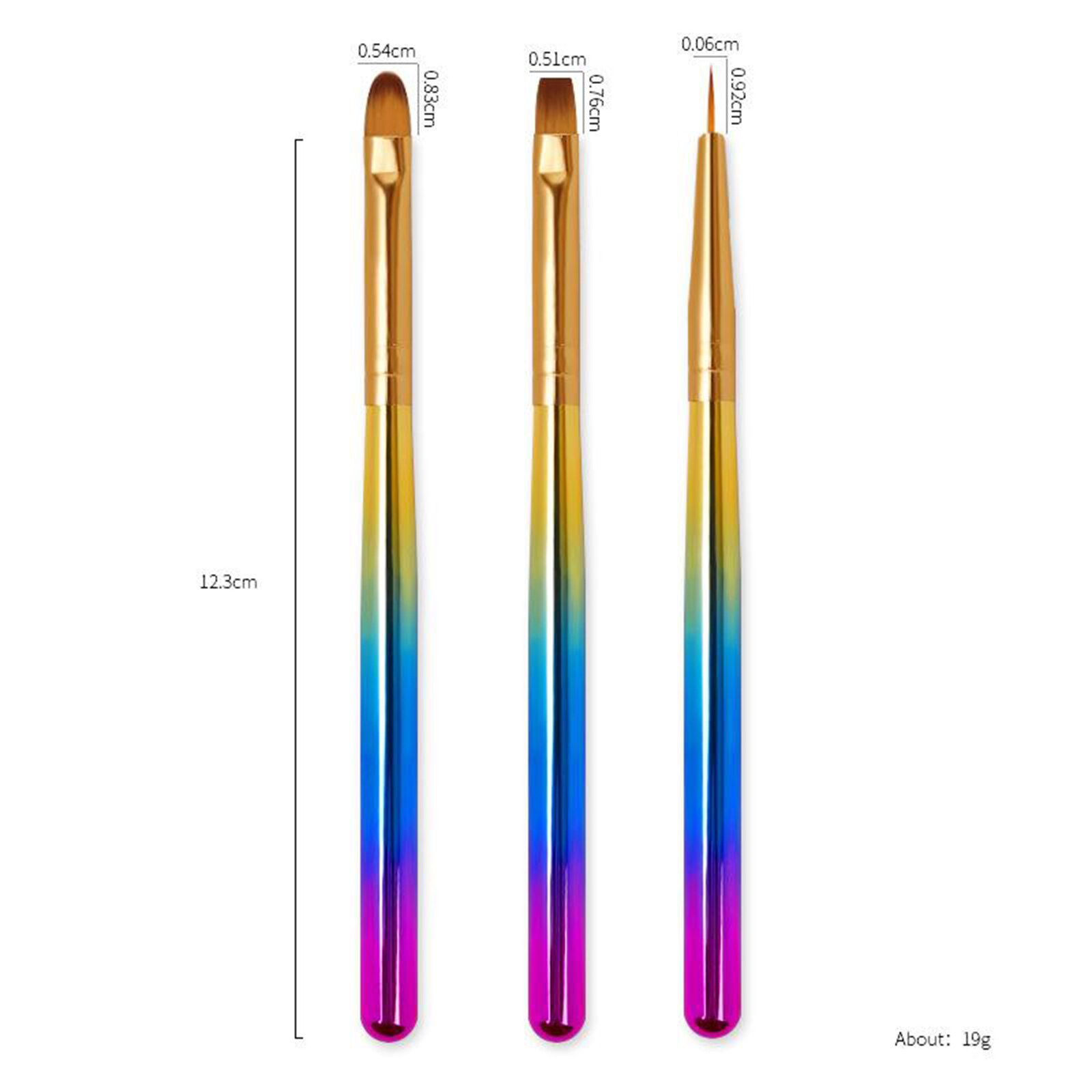 3 sztuk zestaw pędzli robić stylizacji paznokci długopis robić malowania zestaw paznokci polski długopisy gwóźdź Sztuka linie długopis robić malowania lakier żelowy UV gradient porady