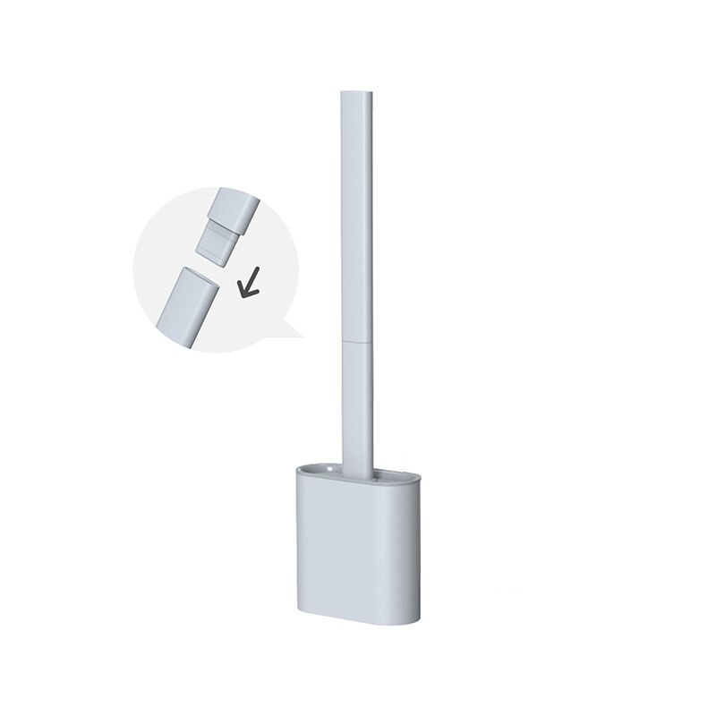 Toiletborstel Met Houder Zwart Muur Gemonteerde Afneembare Handvat Badkamer Cleaner Duurzaam Wc Accessorie Wc-borstel Tooll: Grey