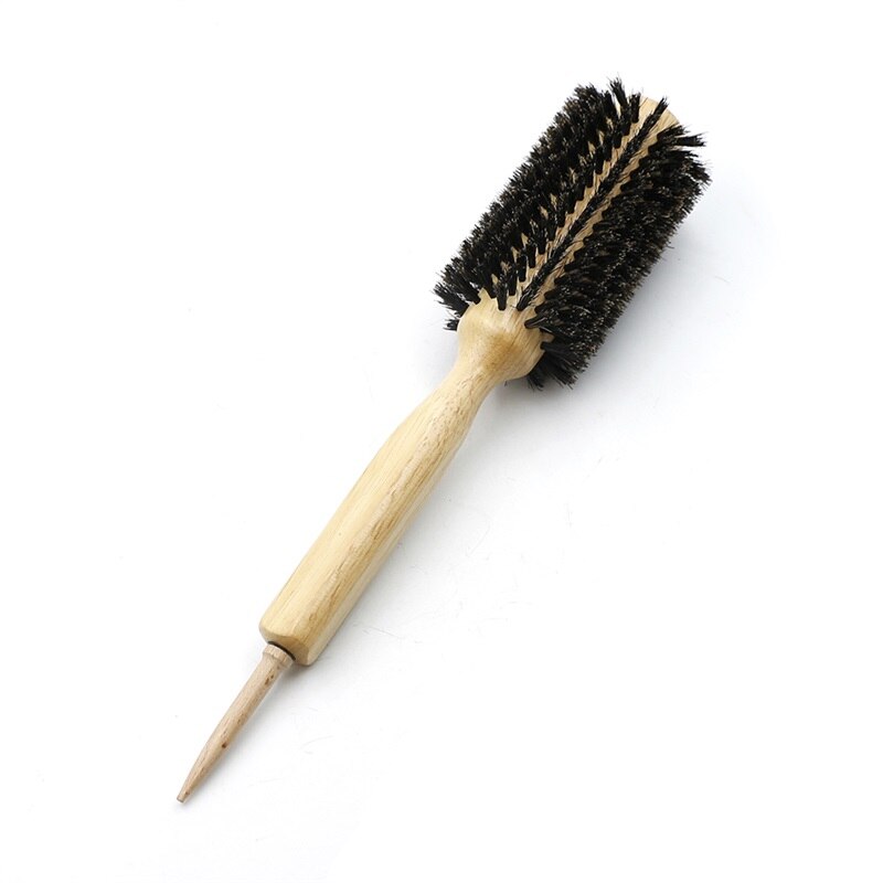 Pure Bristle Brush Removable Detachable Hairdressing Salon Round Brush Hair Brushes Hair Styling