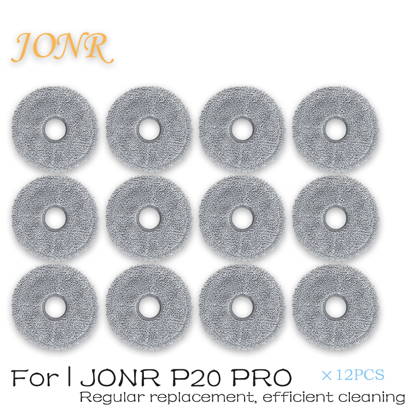 Tilbehør til jonr  p20 pro støvsugerrobot, sidebørste, moppeklud, støvpose, effektiv mikrofiber, reservedele til rengøring: Multi
