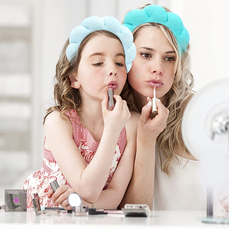 Diadema de esponja antideslizante para mujer, diadema desmaquillar mujer diadema para limpieza facial bandas para el cabello de Spa de Yoga cinta pelo desmaquillar felpas cabello mujer cintillo skincare cinta pelo niña