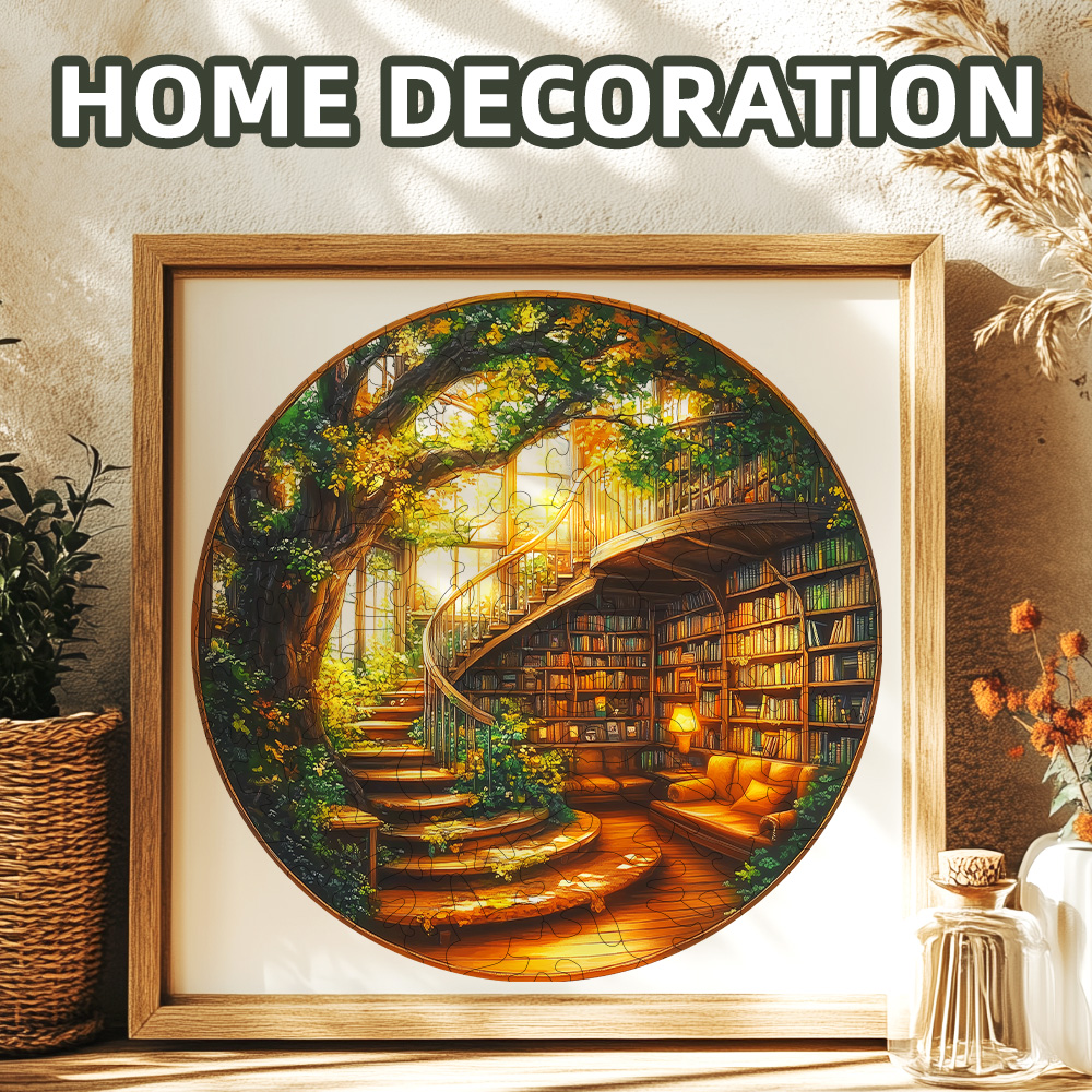 Fantasy Tree Series - Library - Wooden Puzzles Graduation or Birthday Home Decoration - Adult Puzzles