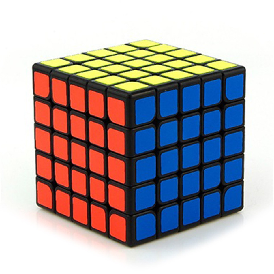 [ECube] Moyu Meilong 5X5 Stickerloze Speed Cube Moyu Cubing Klaslokaal 5X5X5 Magische Kubus professionele Puzzel Speelgoed voor Kinderen: Black