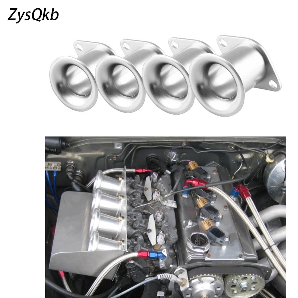4pcs AE86 Corolla GTS Velocity V-stacks Airbox Intake V Stack Add Horse Power 20V 4AG ITB/ITBs Air Horn Funnel