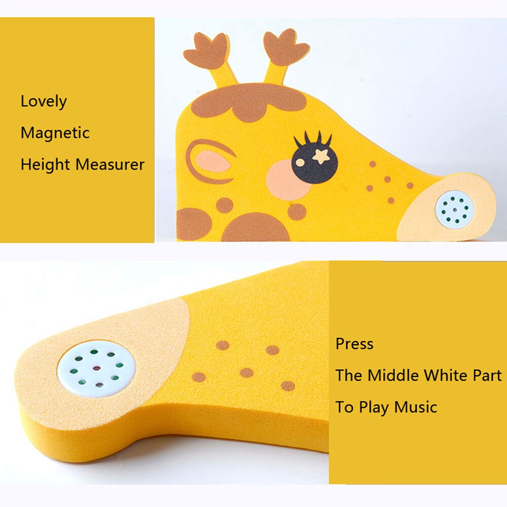 Cute Giraffe Child Kid Height Growth Chart Wall Sticker Room Decor Decal Bedroom