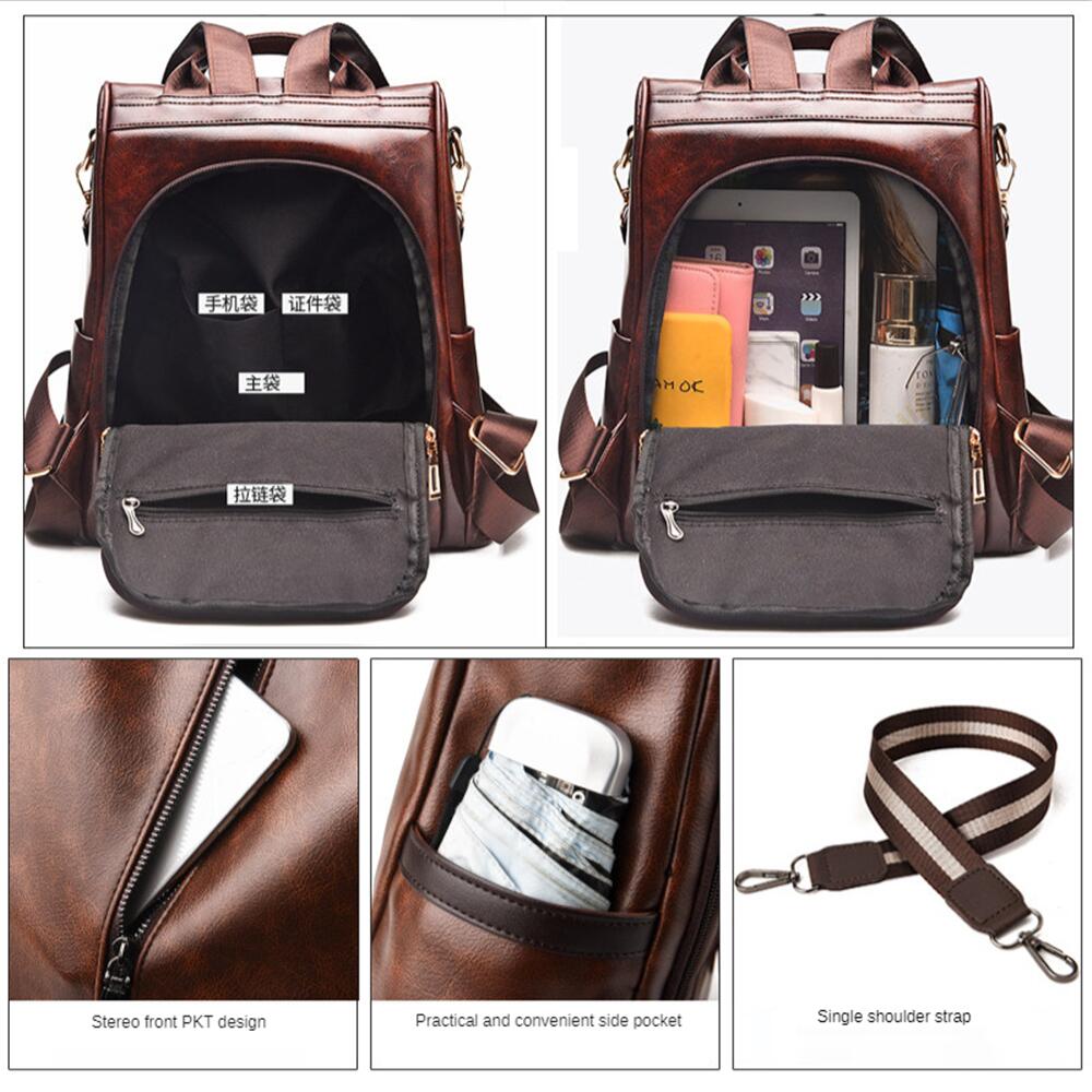 MTong Mädchen Schulter Tasche Frauen Laptop Rucksäcke Große Kapazität PU Leder Anti-diebstahl Reise Hochschule Taschen