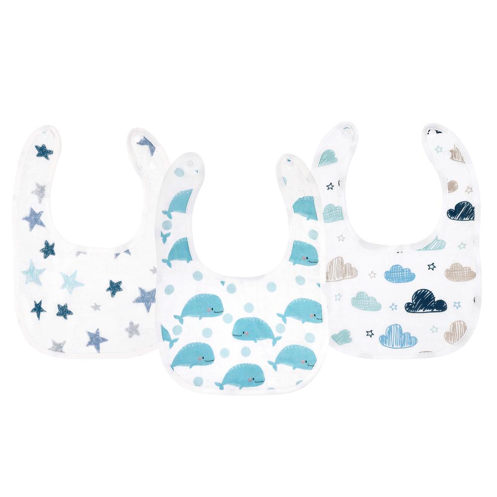 3Pcs 100% Musselin Baumwolle Lätzchen Baby Bandana Sabbern Lätzchen für Zahnen und Drooling Unisex Baby Lätzchen für Jungen und mädchen: EA30004