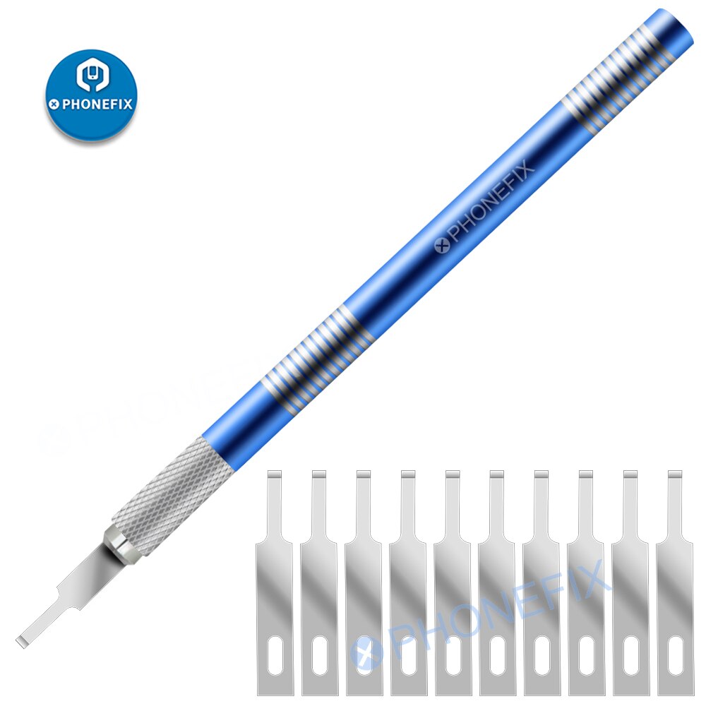 Metall-Skalpell-Messerklingen-einstellen, Gesichts-Ich würde, Punktmatrix-Reparatur, Spezialklingen-einstellen für iPhone, Gesichts-Gitter-Wartung, PCB, CPU, NAND, Entfernung, Gravur, Bastelmesser, DIY-Reparatur-Handwerkzeug-einstellen: Weiß