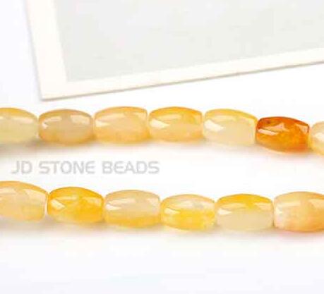 Natural Rice Shape Chalcedony Stone Beads Accessories For Jewelry Making Smooth Loose Colorful Gem Stone Beads: COLOR 5 / 8 x12mm