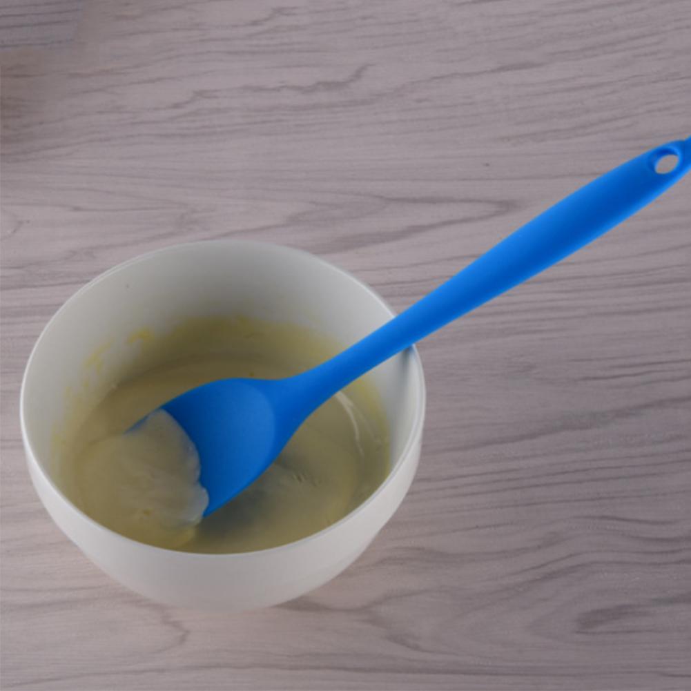 1 pièces gâteau beurre spatule Silicone cuillère mélange cuillère à manche Long ustensiles de cuisine vaisselle cuisine soupe cuillères mélangeur outils