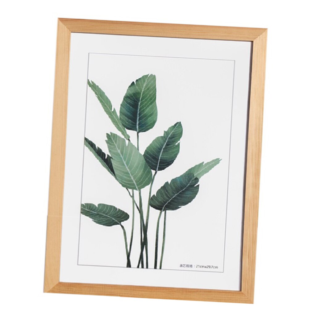 Modern Clear Photo Frame A4 10x15' Wall Photo Frame Poster Display Certificate Murals Home Decoration: Wood