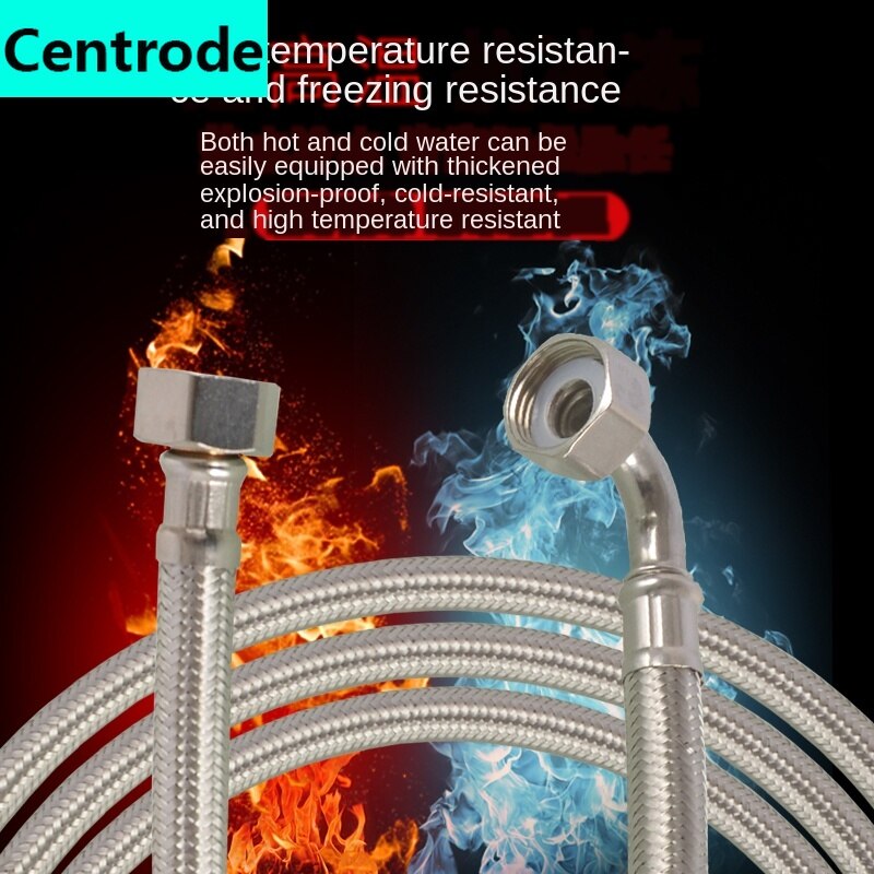 Unilateral articulated elbow 304 stainless steel braided hose water heater toilet angle valve faucet cold water inlet pipe